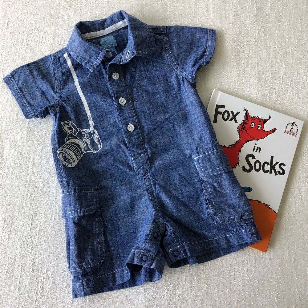 Children’s Place Chambray Romper Size 3-6 Month